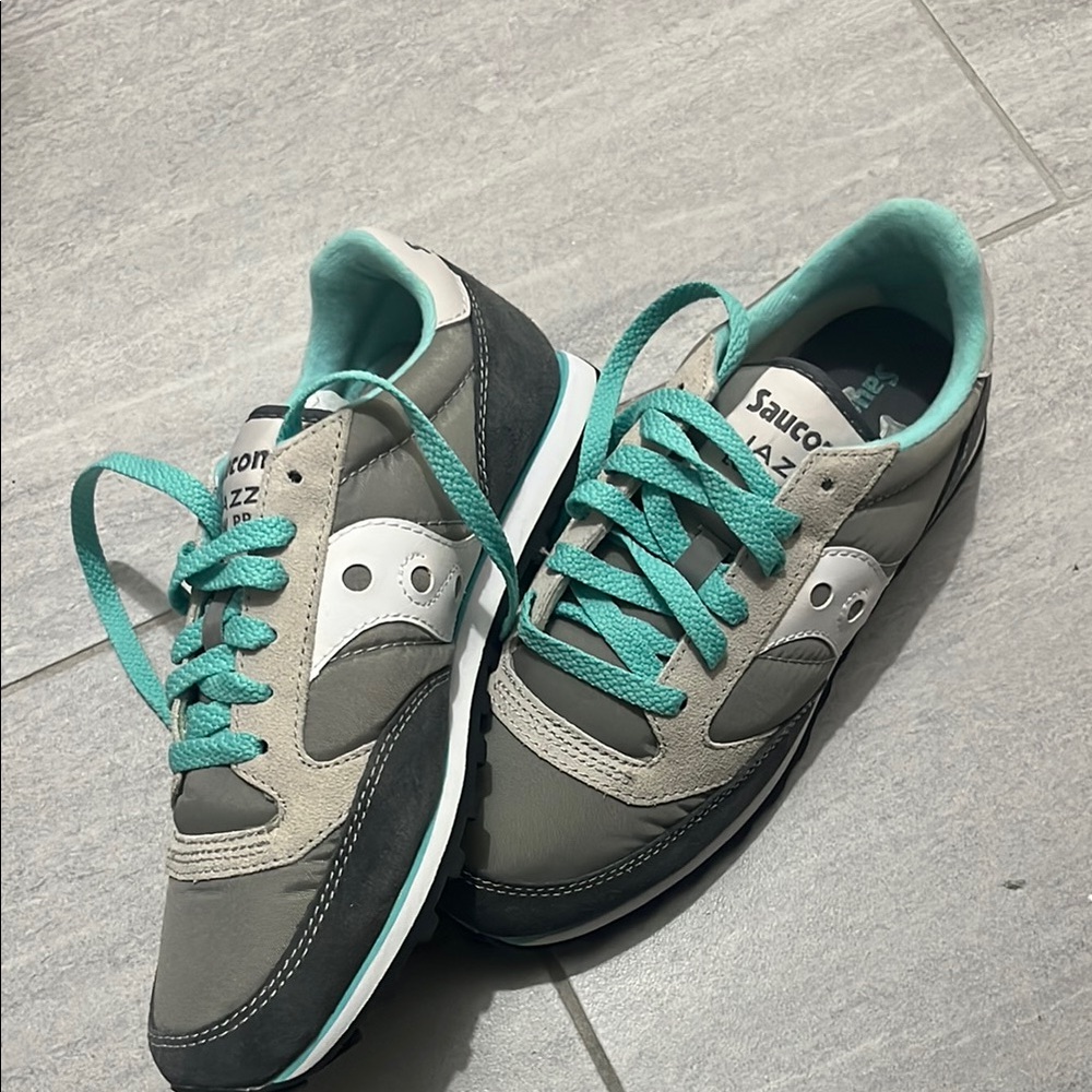 Saucony Women's Jazz Sneakers - Gray and Teal